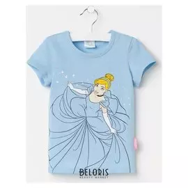 Футболка Disney "Золушка", рост 122-128 (34), голубой