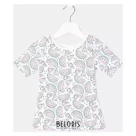 Футболка для девочки, цвет белый, рост 104 см