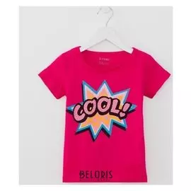 Футболка для девочки, цвет малиновый, рост 128 см