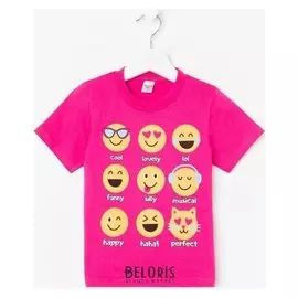 Футболка для девочки, цвет малиновый, рост 92 см