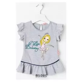 Футболка для девочки, цвет меланж, рост 98 см (3 года)