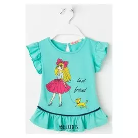Футболка для девочки, цвет ментол, рост 104 см (4 года)