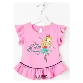 Футболка для девочки, цвет розовый, рост 110 см (5 лет)