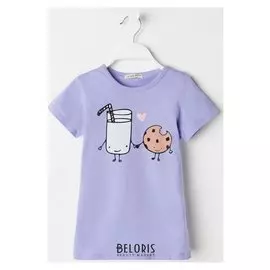 Футболка для девочки, цвет сиреневый, рост 92 см