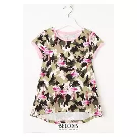 Футболка для девочки «Фламинго» цвет зелёный, рост 116 см