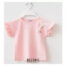 Футболка для девочки «Кружевок», цвет розовый, рост 92 см