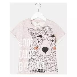 Футболка для мальчика, цвет бежевый, рост 110 см