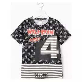 Футболка для мальчика, цвет черный, рост 116 см (60)