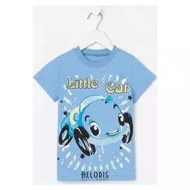 Футболка для мальчика, цвет голубой, рост 86-92 см (52)