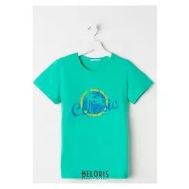 Футболка для мальчика, цвет ментол, рост 140 см