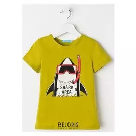 Футболка для мальчика, цвет оливковый, рост 122 см