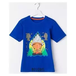 Футболка для мальчика, цвет синий, рост 92 см