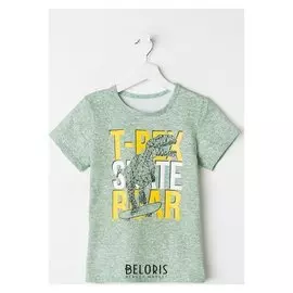 Футболка для мальчика, цвет зелёный, рост 134 см