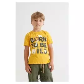Футболка для мальчика Kaftan "Safari" р.32 (110-116 см), жёлтый