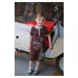 Футболка Kaftan "Доберман" р.32 (110-116), коричневый