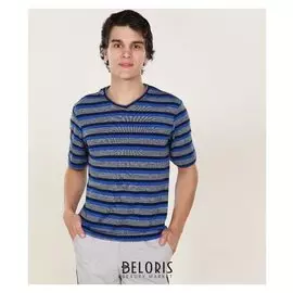 Футболка мужская «Марвин», цвет синий, размер 56