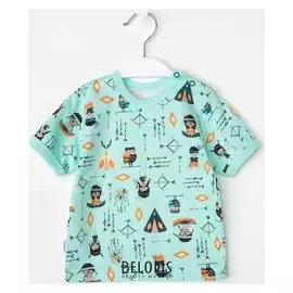 Футболка на кнопках для малышей «Индеец», рост 86 см