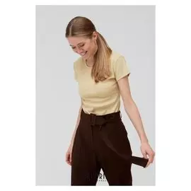 Футболка женская Minaku: Basic Line цвет бежевый, р-р 44
