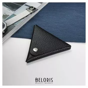 Футляр для монет на кнопке, флотер, цвет чёрный