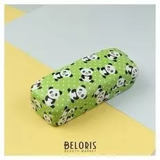 Футляр для очков "Панда", 1 отдел, цвет зелёный