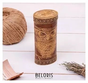 Футляр под очки «Филин», 6×4×15 см, береста
