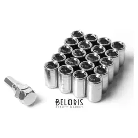 Гайки колёсные, 12x1.25, конус, 20 шт. + ключ