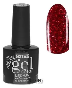 Гель-лак для ногтей однофазный с блестками One Step Led UV