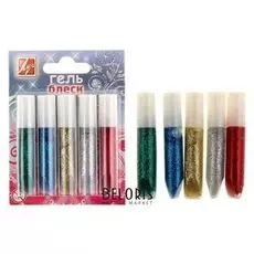 Гель с блёстками 5 цветов