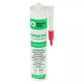 Герметик Masterteks HM, силиконовый, санитарный, прозрачный, 260 мл