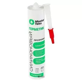 Герметик силиконовый Masterteks PM, санитарный, 290 мл, прозрачный