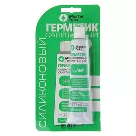 Герметик силиконовый Masterteks PM, санитарный, 80 мл, белый