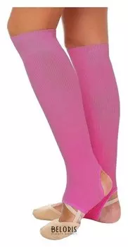 Гетры для танцев №5, без носка и пятки, L= 40 см, цвет фуксия