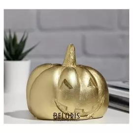 Гипсовая фигура "Тыква", золотая