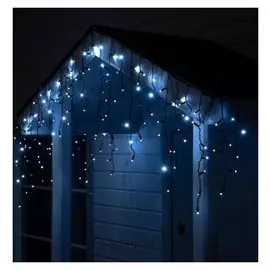 Гирлянда "Бахрома" 3 х 0.6 м, Ip65, умс, тёмная нить, 160 Led, свечение белое, 220 В