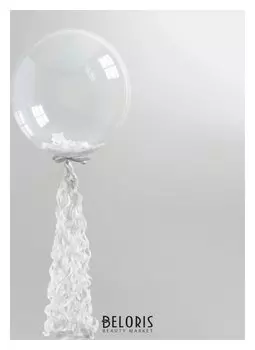 Гирлянда для шара, 100 см, бумага, цвет белый