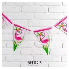 Гирлянда «Фламинго», 2,5 м, цвет розовый