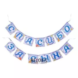 Гирлянда на ленте "Спасибо за сына", 220 см