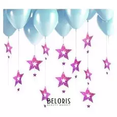 Гирлянда на шар «Звёзды», набор 100 шт., цвет ярко-розовый