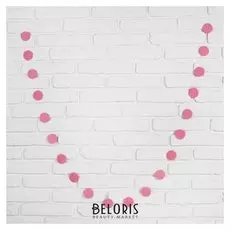 Гирлянда «Розовые кружочки», 3 слоя, 200 см