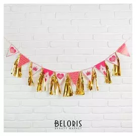 Гирлянда с тишью Little Princess, 13,5х22 см