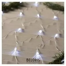 Гирлянда "Сеть" 1.6 х 1.6 м, Ip20, прозрачная нить, 144 Led, свечение белое, 8 режимов, 220 В