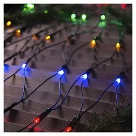 Гирлянда "Сеть" 2 х 1.5 м, Ip44, умс, тёмная нить, 192 Led, свечение мульти, 220 В