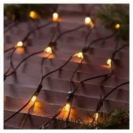 Гирлянда "Сеть" 2 х 1.5 м, Ip44, умс, тёмная нить, 192 Led, свечение тёплое белое, 220 В