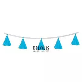 Гирлянда-тассел «Кисточки», в наборе 5 кисточек, цвет голубой