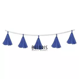 Гирлянда-тассел «Кисточки», в наборе 5 кисточек, цвет синий