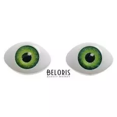 Глаза, набор 8 шт., размер радужки 12 мм, цвет зелёный