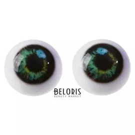 Глаза винтовые с заглушками, набор 4 шт, размер 1 шт: 2,6 см, цвет зелёный