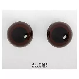 Глаза винтовые с заглушками, набор 4 шт, размер 1 шт 2,4 см, цвет коричневый