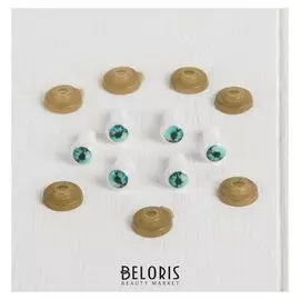 Глаза винтовые с заглушками, набор 6 шт, размер 1 шт: 0,8 см