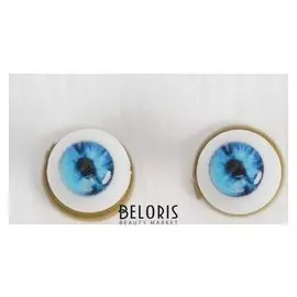 Глаза винтовые с заглушками, набор 6 шт, размер 1 шт: 1 см